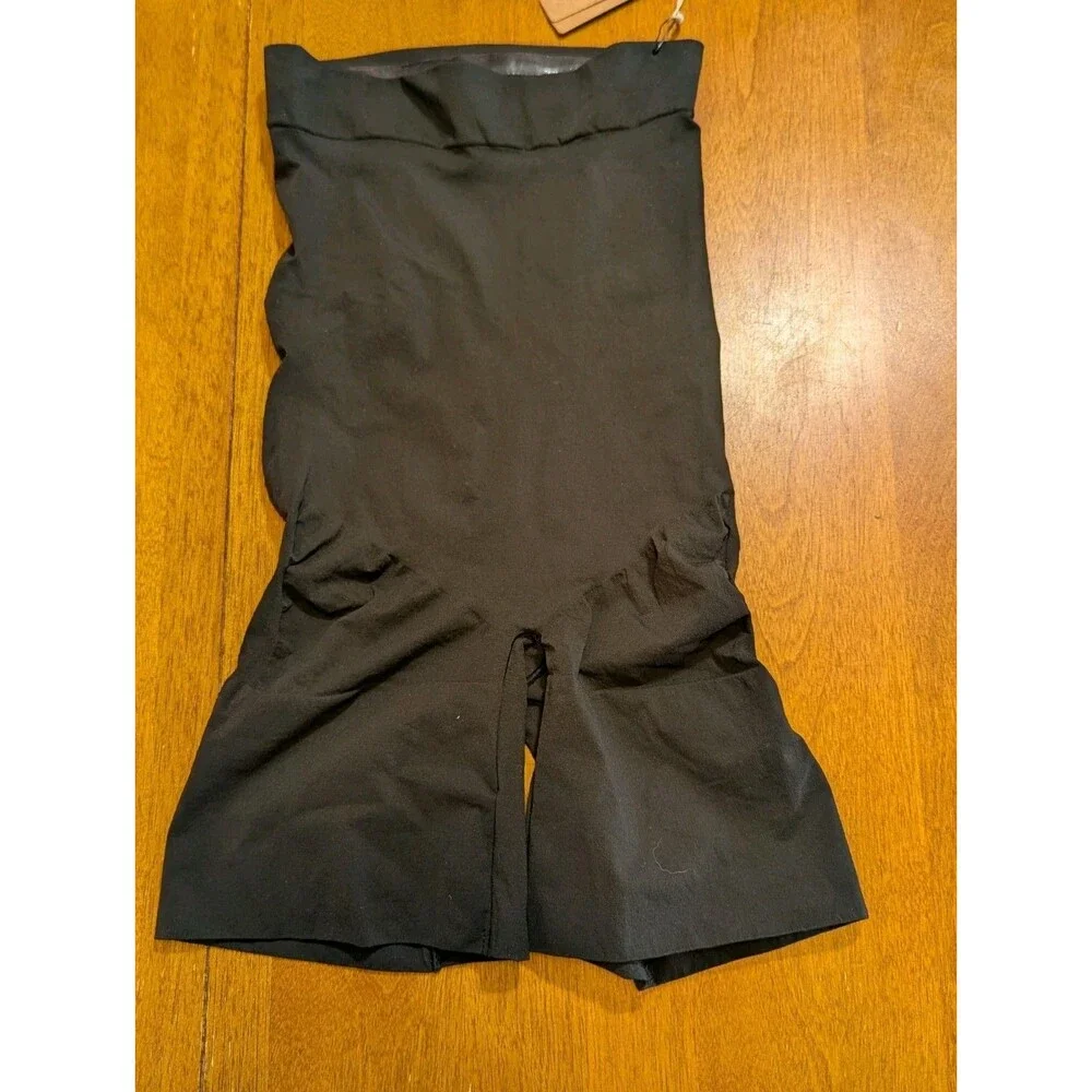 SKIMS Mid Thigh Sculpting Shorts Onyx Black High Waist Shapewear XL 1X New